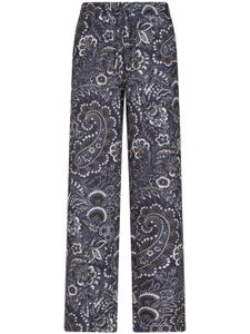 ETRO pantalon droit à imprimé cachemire - Bleu