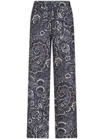 ETRO pantalon droit à imprimé cachemire - Bleu - thumbnail