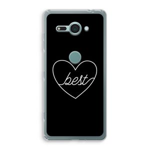 Best heart black: Sony Xperia XZ2 Compact Transparant Hoesje