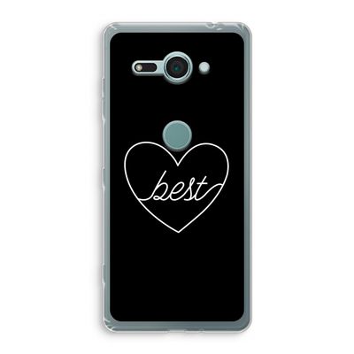 Best heart black: Sony Xperia XZ2 Compact Transparant Hoesje