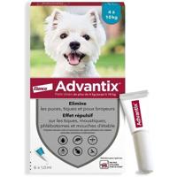 ADVANTIX 6 antiparasitaire pipetten - Voor kleine honden van 4 tot 10 kg