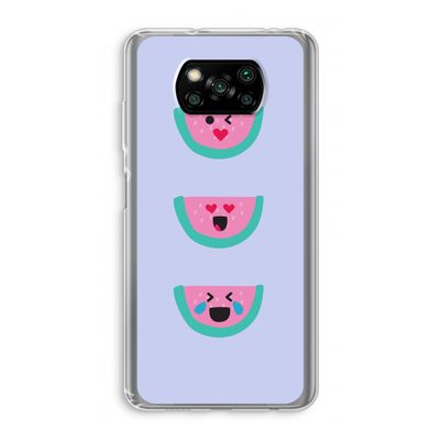 Smiley watermeloen: Xiaomi Poco X3 NFC Transparant Hoesje