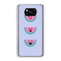 Smiley watermeloen: Xiaomi Poco X3 NFC Transparant Hoesje