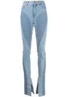 Mugler jean Spiral à chevilles fendues - Bleu