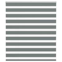 VidaXL Zebra rolgordijn 135x100 cm stofbreedte 130,9 cm donkergrijs
