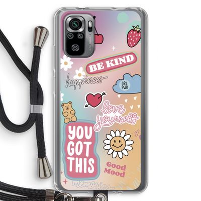 Positivity: Xiaomi Redmi Note 10S Transparant Hoesje met koord