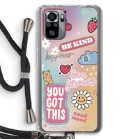 Positivity: Xiaomi Redmi Note 10S Transparant Hoesje met koord