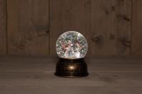 B.O. Globe Snowman Glitter Water Led Warm White 11X14 cm - Annas collection