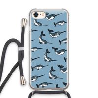 Narwhal: iPhone 7 Transparant Hoesje met koord