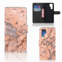 Huawei P30 Pro Bookcase Marmer Oranje - thumbnail