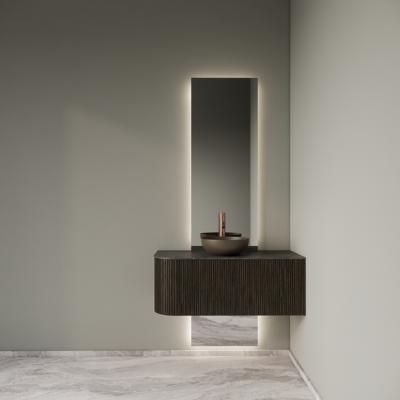 Badkamermeubelset Gliss Design Alluro 100 cm Rechts Charcoal