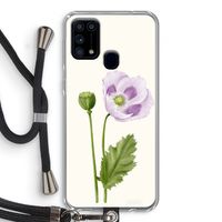 Purple poppy: Samsung Galaxy M31 Transparant Hoesje met koord Purple poppy: Samsung Galaxy M31 Transparant Hoesje met koord