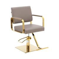 Kappersstoel met voetsteun - 490 - 650 mm - 200 kg - beige/goud