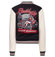 Queen Kerosin Build It Up College Jacket Black-3XL