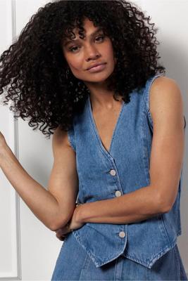 Studio Anneloes Gizel Denim Gilet 12881 Gilets 6600 Light Blue