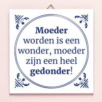 Tegeltje Moeder worden is een wonder
