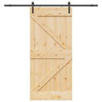Schuifdeur met beslag 80x210 cm massief grenenhout