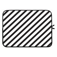 Strepen zwart-wit: Laptop sleeve 15 inch