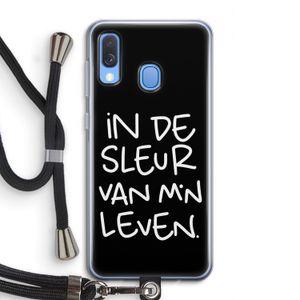 De Sleur: Samsung Galaxy A40 Transparant Hoesje met koord