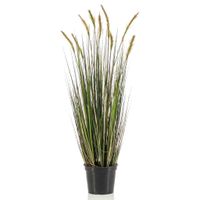 Emerald kunstplant in kunststof pot vossenstaartgras herfst 90 cm