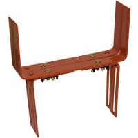 Geli Verstelbare muurbeugels - 2x - metaal - balkon haken - 12 t/m 23,5 cm - terracotta bruin