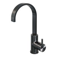 Brauer Gunmetal Edition Wastafelmengkraan opbouw - hoog - draaibaar - platte uitloop - model b - PVD - geborsteld gunmetal 5-GM-003-S2