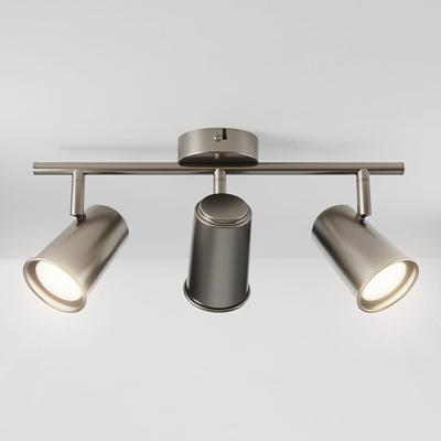 Riga - LED plafondlamp - 15 Watt 1200 Lumen - 3 spots - 4000K Neutraal wit - Draaibaar en dimbaar - GU10 - Kantelbaar - Plafondspot - IP20 Voor binnen - RVS
