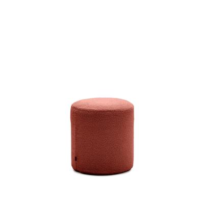Kave Home Poef 'Kaeli' Bouclé, 43cm, kleur Terracotta