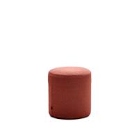 Kave Home Poef 'Kaeli' Bouclé, 43cm, kleur Terracotta
