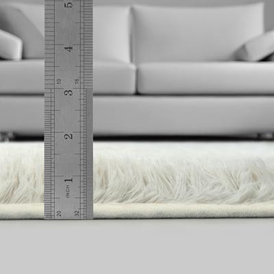 Karpet24 Fluffy Shaggy - Zacht Hoogpolig Vloerkleed, Onderhoudsarm, Cream-120 x 160 cm