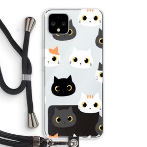 Katten: Pixel 4 XL Transparant Hoesje met koord