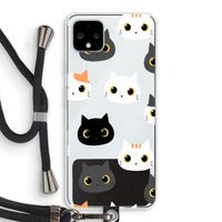 Katten: Pixel 4 XL Transparant Hoesje met koord