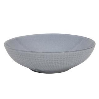 Diep bord woven textile grijs Ø18x5,5cm