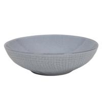 Diep bord woven textile grijs Ø18x5,5cm