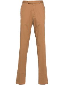 Zegna pantalon chino à plis marqués - Marron