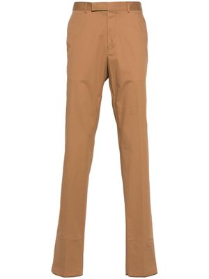 Zegna pantalon chino à plis marqués - Marron