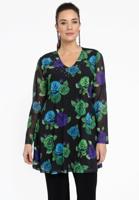 Yoek Tuniek wide bottom ROSALIA | Zwart | Maat 42/44