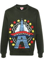 Kenzo sweat Drawn Varsity - Vert - thumbnail