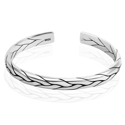 LGT JWLS Vintage Manchetarmband - Tibetaans Zilver - Floral