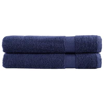 VidaXL Handdoeken solund 2 st 600 g/m² 100x200 cm marineblauw