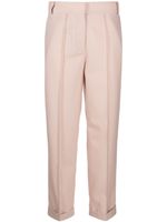 AERON pantalon de tailleur en laine à taille haute - Rose