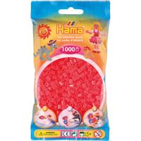 Hama strijkkralen 1000 stuks rood neon