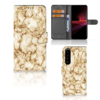 Sony Xperia 1 III | Bookcase | Marmer Goud