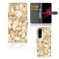 Sony Xperia 1 III | Bookcase | Marmer Goud