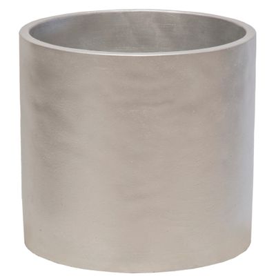 Plantenpot/bloempot - keramiek - zilver - D14 x H13 cm Plantenpot/bloempot - keramiek - zilver - D14 x H13 cm