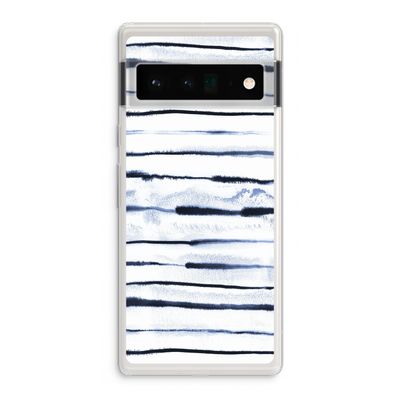 Ink Stripes: Google Pixel 6 Pro Transparant Hoesje