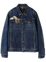 Undercover veste en jean à broderies - Bleu