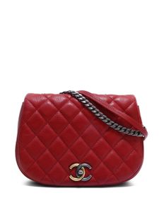 CHANEL Pre-Owned sac porté épaule CC matelassé à losanges (2016) - Rouge