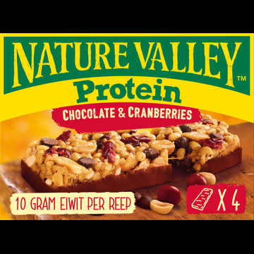 Nature Valley Protein Chocolate & Cranberries 4 x 40 g bij Jumbo