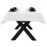 Witte tafelkleed/tafelzeil 140 x 180 cm rechthoekig   - - thumbnail